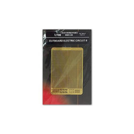 Packaged model part for outboard electric circuit on a white background