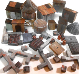 HO Downtown Deco Rooftop Details 40 pcs. Unpainted Set - DD1072 - MPM Hobbies