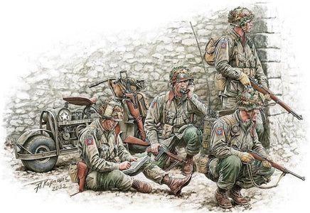 1/35 Gecko Models US Paratroops in Action w/M53. (Set 3) 35GM0043