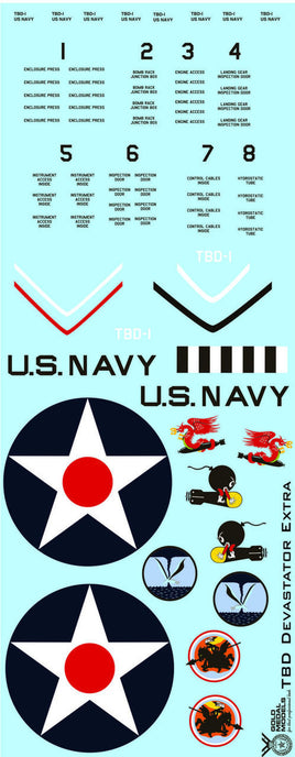 1/32 Gold Medal Decals - TBD-1 Devastator Trumpeter - Early Set Add-On A 3205D
