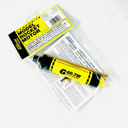 AeroTech G40-7W 29mm x 124mm Single Use 1-Motor Pack 74007 - MPM Hobbies