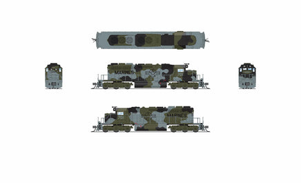 N Broadway Ltd EMD SD40-2 USMC Fantasy Scheme Paragon4 Sound/DC/DCC 9475