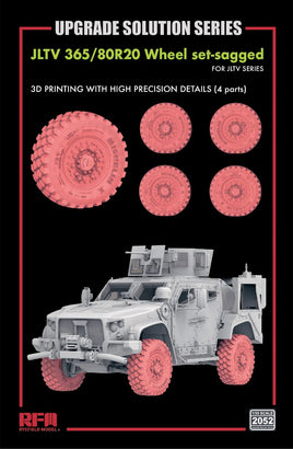 1/35 Ryefield Models JLTV 365/80R20 Wheel Set-Sagged 2052
