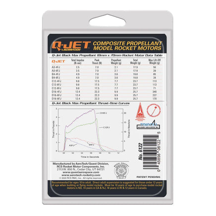 Quest Q-Jet D16-8FJ Black Max Complete 2-Motor Launch Pack - Q6122