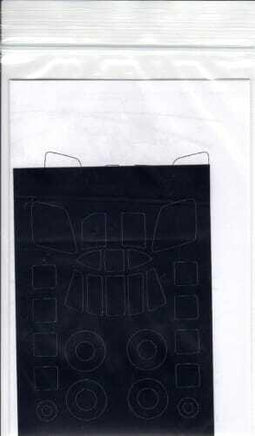 Black embossing folder with geometric shapes on a white background