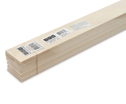 Bud Nosen Basswood Sheet 1/8" x 2" x 24" (15/pkg) 3262