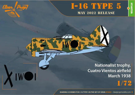 1/72 Clear Prop I-16 Type 5 (in the sky of Spain) 72023