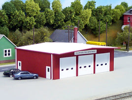 HO Rix Products Fire Station Red 541-0192