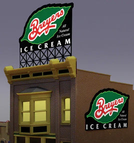 Miller Engineering Small Breyers Ice Cream Sign 2582 - MPM Hobbies