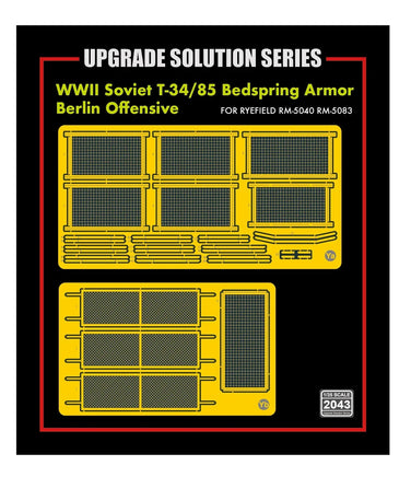 1/35 Ryefield Models WWII Soviet T-34/85 Bedspring Armor Berlin Offensive 2043