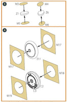 1/48 Clear Prop I-16 (Early Version) Painting Mask on Yellow Kabuki Paper 48020