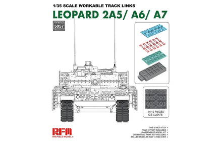 1/35 Ryefield Models Workable Track Links for Leopard 2A5/A6/A7 5057