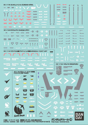 1/144 Bandai Gundam Decal Mobile Suit Gundam the Witch from Mercury Multiuse 1 2652658