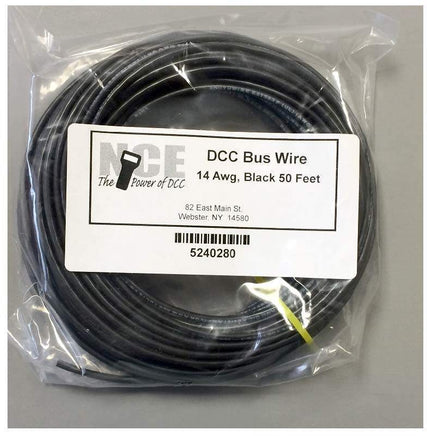 NCE DCC Main Bus Wire (Black) 14AWG 50 Feet 0280