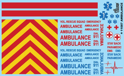 1/24-1/25 Gofer Ambulance Decals 11087