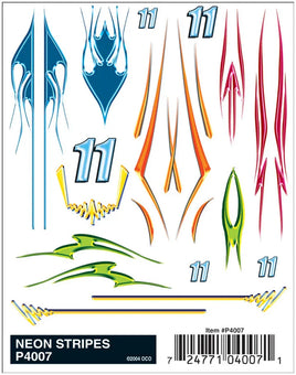 PineCar Neon Stripes Decal 4007