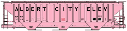 HO Accurail 3 Bay Covered Hopper Kit Albert City Elevator 81821
