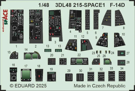 1/48 Eduard F-14D SPACE SPACE for GREAT WALL HOBBY kit 3DL48215