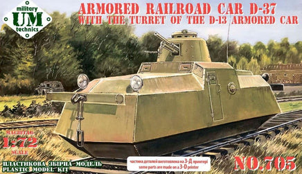1/72 Uni Model Armored Railroad Car D-37 with the Turret of the D-13 Armored Car MT-705