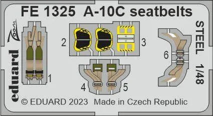 1/48 Eduard A-10C seatbelts STEEL for HOBBY BOSS FE1325
