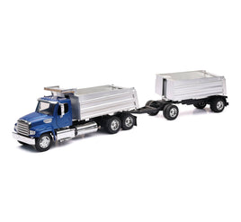 1/32 New-Ray Freightliner 114SD Twin Dumps Truck 10973