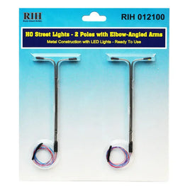 HO Rock Island Street Light Double Pole 2 Elbow 12100