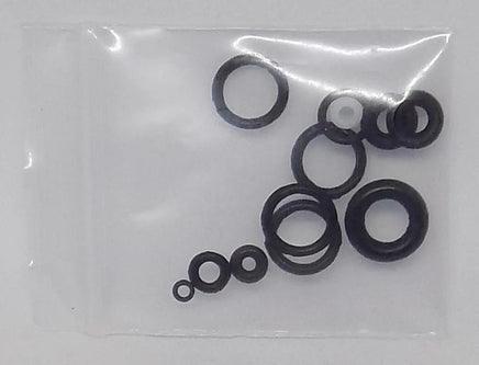 Vigiart O-ring replacement set for Novizia HS-80 airbrush showing multiple precision rubber seals in various sizes arranged on white background
