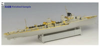 Model of a naval ship on a white background with 'Finished Sample' text.
