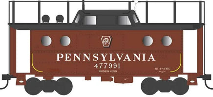 HO Bowser N5c Caboose PRR Shadow Keystone North Region w/Trainphone Road #477991 - 43396 - MPM Hobbies