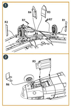 1/48 Clear Prop F-86A Undercarriage Covers (CP) A48050