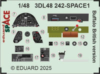 1/48 Eduard Buffalo British version SPACE 3DL48242