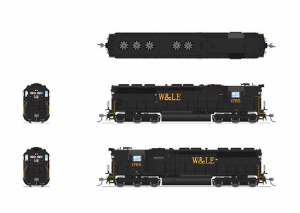 HO Broadway Ltd EMD SD45 W&LE 1765 Early Scheme Paragon4 Sound/DC/DCC 9794