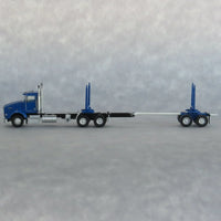 N Trainworx Blue Kenworth T800 Log Truck 48084