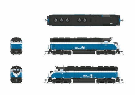 HO Broadway Ltd EMD SD45 GN 424 Big Sky Blue Paragon4 Sound/DC/DCC 9803