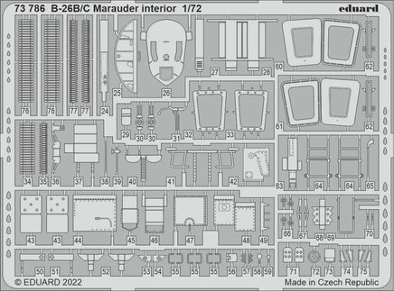 1/72 Eduard B-26B/C Marauder interior for HASEGAWA / HOBBY 2000 73786