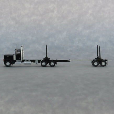 N Trainworx Black Peterbilt 379 Log Truck 47981