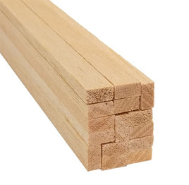 Bud Nosen Balsa Wood Stick 3/16" x 3/8" x 36" (15/pkg) 1056