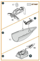 1/72 Clear Prop F-86A Canopy Frame Detailing Set (CP) 72167