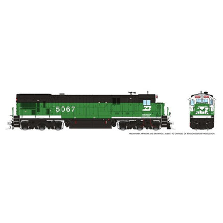 HO Rapido C36-7 (DC/DCC/Sound): Burlington Northern - Whiteface: #5067 42604