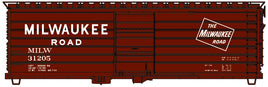 HO Accurail 40' Single Door Rib Side Steel Boxcar Milwaukee Road - Billboard Paint Scheme 39931
