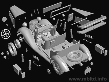 1/35 Master Box Polizei-Kübelsitzwagen Ab 1937 German Military Car 35101