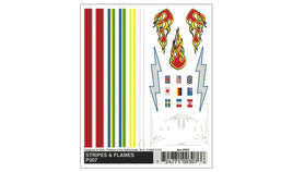 PineCar Stripes & Flames Decal 307