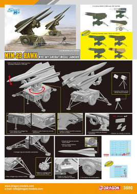 1/35 Dragon Model MIM-23 Hawk M192 Anti-Aircraft Missile Launcher 3580