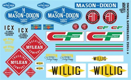 1/24-1/25 Gofer Yesterdays Trucking Model Car Decal Sheet 11052