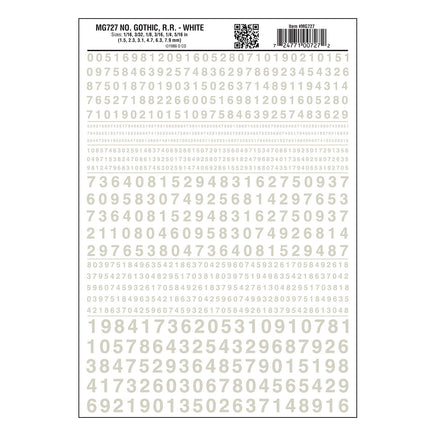 Woodland Numbers Gothic R.R. White MG727