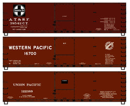 HO Accurail 40' Double Sheath Wood Boxcar 3-Car Set - 8178