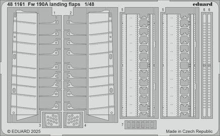 1/48 Eduard Fw 190A landing flaps Photo etched set for EDUARD kit 481161