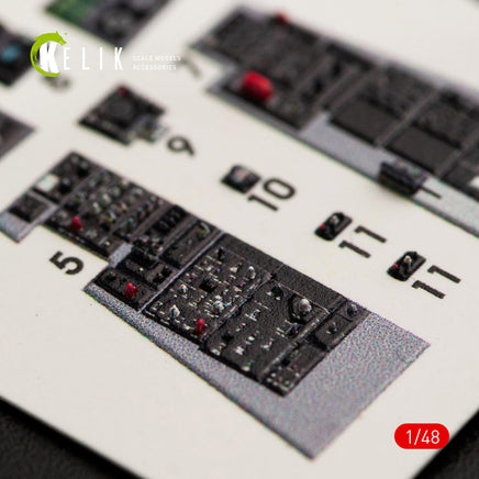 1/48 Kelik F-16I Sufa interior 3D decals for Kinetic kit K48038