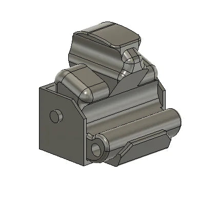 3D model of a mechanical component on a white background