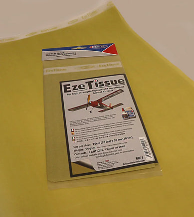 Eze Tissue packaging on a yellow background